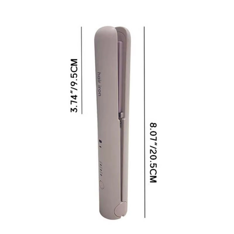 Cordless Curling Iron Mini Hair Straightener Iron Straightening Styling Tools Hair Curler Flat Iron Beard Straightener